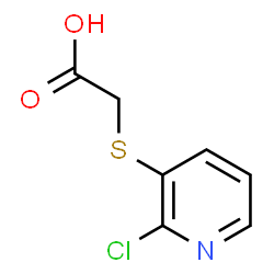 ChemSpider 2D Image | [(2-Chloro-3-pyridinyl)sulfanyl]acetic acid | C7H6ClNO2S