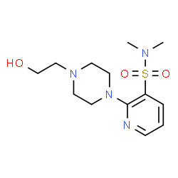 ChemSpider 2D Image | 2-[4-(2-Hydroxyethyl)-1-piperazinyl]-N,N-dimethyl-3-pyridinesulfonamide | C13H22N4O3S