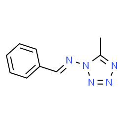 ChemSpider 2D Image | (E)-N-(5-Methyl-1H-tetrazol-1-yl)-1-phenylmethanimine | C9H9N5