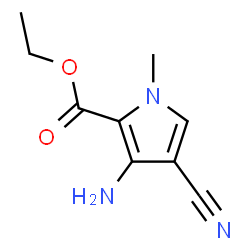 ChemSpider 2D Image | Ethyl 3-amino-4-cyano-1-methyl-1H-pyrrole-2-carboxylate | C9H11N3O2
