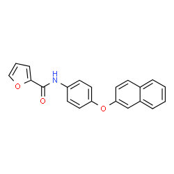 ChemSpider 2D Image | N-[4-(2-Naphthyloxy)phenyl]-2-furamide | C21H15NO3