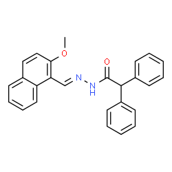ChemSpider 2D Image | N'-[(E)-(2-Methoxy-1-naphthyl)methylene]-2,2-diphenylacetohydrazide | C26H22N2O2