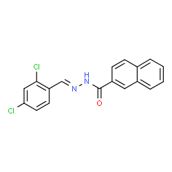 ChemSpider 2D Image | N'-[(E)-(2,4-Dichlorophenyl)methylene]-2-naphthohydrazide | C18H12Cl2N2O