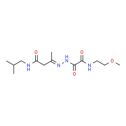 ChemSpider 2D Image | (3E)-N-Isobutyl-3-({[(2-methoxyethyl)amino](oxo)acetyl}hydrazono)butanamide | C13H24N4O4