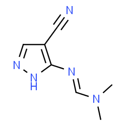 ChemSpider 2D Image | N'-(4-Cyano-1H-pyrazol-5-yl)-N,N-dimethylimidoformamide | C7H9N5