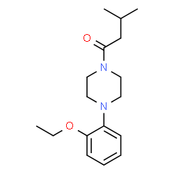 ChemSpider 2D Image | 1-[4-(2-Ethoxyphenyl)-1-piperazinyl]-3-methyl-1-butanone | C17H26N2O2