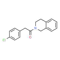 ChemSpider 2D Image | 2-(4-Chlorophenyl)-1-(3,4-dihydro-2(1H)-isoquinolinyl)ethanone | C17H16ClNO