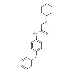 ChemSpider 2D Image | 3-Cyclohexyl-N-(4-phenoxyphenyl)propanamide | C21H25NO2