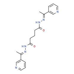 ChemSpider 2D Image | N'~1~,N'~5~-Bis[(1E)-1-(3-pyridinyl)ethylidene]pentanedihydrazide | C19H22N6O2