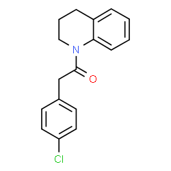 ChemSpider 2D Image | 2-(4-Chlorophenyl)-1-(3,4-dihydro-1(2H)-quinolinyl)ethanone | C17H16ClNO