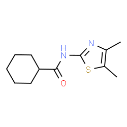ChemSpider 2D Image | N-(4,5-dimethyl-2-thiazolyl)cyclohexanecarboxamide | C12H18N2OS