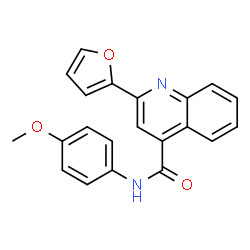 ChemSpider 2D Image | 2-(2-Furyl)-N-(4-methoxyphenyl)-4-quinolinecarboxamide | C21H16N2O3