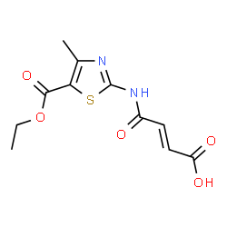 ChemSpider 2D Image | (2E)-4-{[5-(Ethoxycarbonyl)-4-methyl-1,3-thiazol-2-yl]amino}-4-oxo-2-butenoic acid | C11H12N2O5S