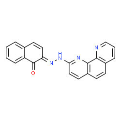 ChemSpider 2D Image | (2E)-2-(1,10-Phenanthrolin-2-ylhydrazono)-1(2H)-naphthalenone | C22H14N4O