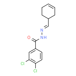 ChemSpider 2D Image | 3,4-Dichloro-N'-[(E)-3-cyclohexen-1-ylmethylene]benzohydrazide | C14H14Cl2N2O