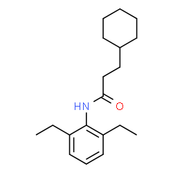 ChemSpider 2D Image | 3-Cyclohexyl-N-(2,6-diethylphenyl)propanamide | C19H29NO