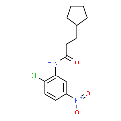 ChemSpider 2D Image | N-(2-Chloro-5-nitrophenyl)-3-cyclopentylpropanamide | C14H17ClN2O3