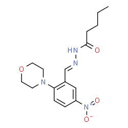 ChemSpider 2D Image | N'-{(E)-[2-(4-Morpholinyl)-5-nitrophenyl]methylene}pentanehydrazide | C16H22N4O4