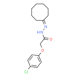 ChemSpider 2D Image | 2-(4-Chlorophenoxy)-N'-cyclooctylideneacetohydrazide | C16H21ClN2O2