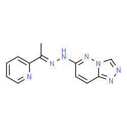 ChemSpider 2D Image | 6-{(2E)-2-[1-(2-Pyridinyl)ethylidene]hydrazino}[1,2,4]triazolo[4,3-b]pyridazine | C12H11N7