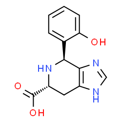 ChemSpider 2D Image | (4S,6R)-4-(2-Hydroxyphenyl)-4,5,6,7-tetrahydro-1H-imidazo[4,5-c]pyridine-6-carboxylic acid | C13H13N3O3