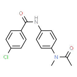 ChemSpider 2D Image | N-{4-[Acetyl(methyl)amino]phenyl}-4-chlorobenzamide | C16H15ClN2O2
