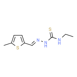 ChemSpider 2D Image | (2E)-N-Ethyl-2-[(5-methyl-2-thienyl)methylene]hydrazinecarbothioamide | C9H13N3S2