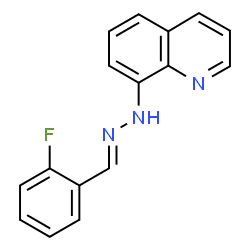 ChemSpider 2D Image | 8-[(2E)-2-(2-Fluorobenzylidene)hydrazino]quinoline | C16H12FN3