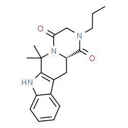 ChemSpider 2D Image | (12aS)-6,6-Dimethyl-2-propyl-2,3,6,7,12,12a-hexahydropyrazino[1',2':1,6]pyrido[3,4-b]indole-1,4-dione | C19H23N3O2