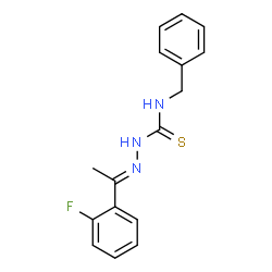 ChemSpider 2D Image | (2E)-N-Benzyl-2-[1-(2-fluorophenyl)ethylidene]hydrazinecarbothioamide | C16H16FN3S
