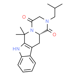 ChemSpider 2D Image | (12aS)-2-Isobutyl-6,6-dimethyl-2,3,6,7,12,12a-hexahydropyrazino[1',2':1,6]pyrido[3,4-b]indole-1,4-dione | C20H25N3O2