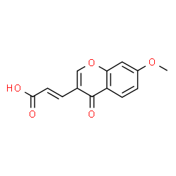 ChemSpider 2D Image | (2E)-3-(7-Methoxy-4-oxo-4H-chromen-3-yl)acrylic acid | C13H10O5