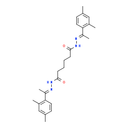 ChemSpider 2D Image | N'~1~,N'~6~-Bis[(1E)-1-(2,4-dimethylphenyl)ethylidene]hexanedihydrazide | C26H34N4O2