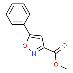 ChemSpider 2D Image | methyl 5-phenyl-3-isoxazolecarboxylate | C11H9NO3