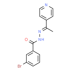 ChemSpider 2D Image | 3-Bromo-N'-[(1E)-1-(4-pyridinyl)ethylidene]benzohydrazide | C14H12BrN3O