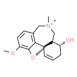ChemSpider 2D Image | (4aS,5R,8aR)-5-Hydroxy-3-methoxy-11,11-dimethyl-5,6,9,10,11,12-hexahydro-4aH-[1]benzofuro[3a,3,2-ef][2]benzazepin-11-ium | C18H24NO3