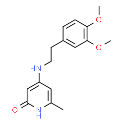 ChemSpider 2D Image | 4-{[2-(3,4-Dimethoxyphenyl)ethyl]amino}-6-methyl-2(1H)-pyridinone | C16H20N2O3