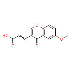 ChemSpider 2D Image | 3-(6-Methoxy-4-oxo-4H-chromen-3-yl)acrylic acid | C13H10O5