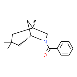 ChemSpider 2D Image | Phenyl[(1S,5R)-1,3,3-trimethyl-6-azabicyclo[3.2.1]oct-6-yl]methanone | C17H23NO