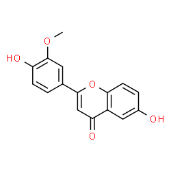 ChemSpider 2D Image | 6-Hydroxy-2-(4-hydroxy-3-methoxyphenyl)-4H-chromen-4-one | C16H12O5