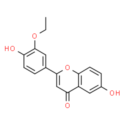 ChemSpider 2D Image | 2-(3-Ethoxy-4-hydroxyphenyl)-6-hydroxy-4H-chromen-4-one | C17H14O5