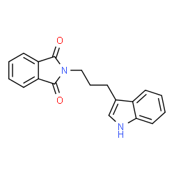 ChemSpider 2D Image | 2-[3-(1H-Indol-3-yl)-propyl]-isoindole-1,3-dione | C19H16N2O2