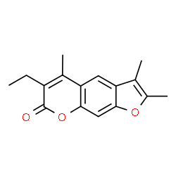ChemSpider 2D Image | 6-Ethyl-2,3,5-trimethyl-7H-furo[3,2-g]chromen-7-one | C16H16O3
