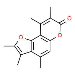 ChemSpider 2D Image | 2,3,4,8,9-Pentamethyl-7H-furo[2,3-f]chromen-7-one | C16H16O3