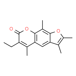 ChemSpider 2D Image | 6-Ethyl-2,3,5,9-tetramethyl-7H-furo[3,2-g]chromen-7-one | C17H18O3