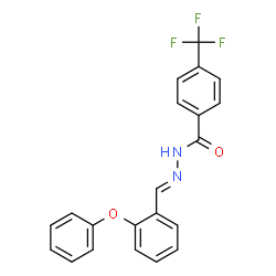 ChemSpider 2D Image | N'-[(E)-(2-Phenoxyphenyl)methylene]-4-(trifluoromethyl)benzohydrazide | C21H15F3N2O2
