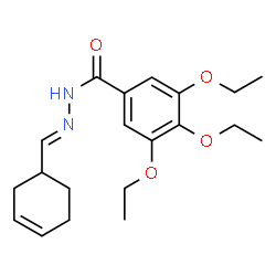 ChemSpider 2D Image | N'-[(E)-3-Cyclohexen-1-ylmethylene]-3,4,5-triethoxybenzohydrazide | C20H28N2O4
