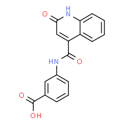 ChemSpider 2D Image | 3-{[(2-Oxo-1,2-dihydro-4-quinolinyl)carbonyl]amino}benzoic acid | C17H12N2O4