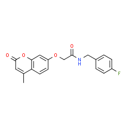 ChemSpider 2D Image | N-(4-Fluorobenzyl)-2-[(4-methyl-2-oxo-2H-chromen-7-yl)oxy]acetamide | C19H16FNO4