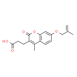 ChemSpider 2D Image | 3-(4-Methyl-7-((2-methylallyl)oxy)-2-oxo-2H-chromen-3-yl)propanoic acid | C17H18O5